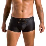 Чоловічі шкіряні боксери з клапаном Passion 050 SHORT PATRICK L/XL Black