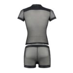 Комплект сітчастої чоловічої білизни Passion 052 SET MICHAEL 2XL/3XL black сорочка, боксери заклепки - Зображення 6