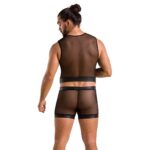 Комплект чоловічої білизни на шнурівці Passion 053 SET WILLIAM XXL/XXXL Black, жилет, боксери - Зображення 4