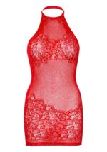 Сукня-сітка зі стразами Leg Avenue Rhinestone halter mini dress Red, відкрита спина, one size - Зображення 11