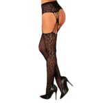 (SALE) Еротичні колготки-бодістокінг Obsessive Garter stockings S821 S/M/L, імітація панчіх і пояса для пан - Зображення 2