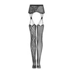 (SALE) Еротичні колготки-бодістокінг Obsessive Garter stockings S821 S/M/L, імітація панчіх і пояса для пан - Зображення 6