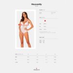 Еротичне напівпрозоре боді Obsessive Heavenlly crotchless teddy XL/2XL, з доступом - Зображення 5