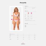 Еротичний комплект Obsessive Heavenlly 2-pcs set XS/S, бюстгальтер і танга - Зображення 5