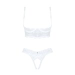 Еротичний комплект Obsessive Heavenlly 2-pcs cupless set XL/2XL, відкриті груди, з доступом - Зображення 3