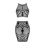 (SALE) Еротичний напівпрозорий комплект Obsessive K101 top & skirt S/M/L, топ, спідниця - Зображення 3