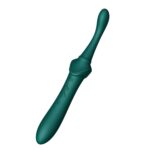 Мультифункціональний вібратор Zalo — Bess 2 Turquoise Green, 4 насадки, підігрів - Зображення 7