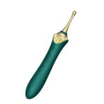Мультифункціональний вібратор Zalo — Bess 2 Turquoise Green, 4 насадки, підігрів - Зображення 3