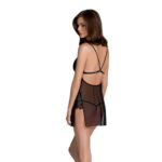 Сорочка Passion DELIENA CHEMISE S/M black, стрінги із заниженою талією - Зображення 2