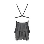 Сорочка Passion DELIENA CHEMISE S/M black, стрінги із заниженою талією - Зображення 4
