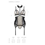 Корсет з відкритими грудьми Passion DOMINICA CORSET XXL/XXXL beige, пажі для панчіх, стрінги - Зображення 5