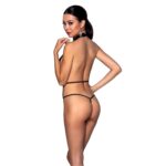 Боді-халтер з екошкіри Passion JANNIES BODY S/M black - Зображення 2