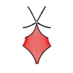 Напівпрозоре боді з мереживом Passion PEONIA BODY XXL/XXXL red - Зображення 4