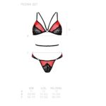 Комплект білизни Passion PEONIA SET S/M red, бра, трусики - Зображення 5
