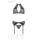 Комплект білизни Passion SATARA SET XXL/XXXL red, топ, пояс для панчіх, стрінги - Зображення 5