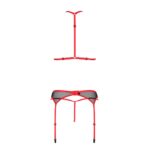 Комплект білизни Passion SATARA SET XXL/XXXL red, топ, пояс для панчіх, стрінги - Зображення 4
