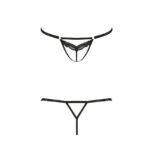 Відверті трусики-стрепи з мереживом Passion Exclusive SOLON THONG XXL/XXXL, black - Зображення 3
