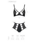 Комплект білизни Passion TASMINA SET XXL/XXXL black, ліф, високі трусики з корсетом ззаду - Зображення 5