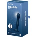 Дилдо Satisfyer Double Ball-R Dark Blue, унісекс, рухомі кульки всередині, на присосці - Зображення 4