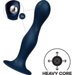 Дилдо Satisfyer Double Ball-R Dark Blue, унісекс, рухомі кульки всередині, на присосці - Зображення 2
