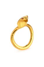 Ерекційне кільце з головою кобри Master Series: Cobra King Golden Cock Ring - Зображення 2