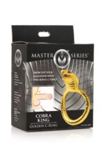 Ерекційне кільце з головою кобри Master Series: Cobra King Golden Cock Ring - Зображення 5