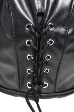 Маска з рогами Master Series: Dungeon Demon Bondage Mask with Horns, чорна - Зображення 6