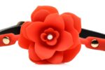 Силіконовий кляп з трояндою Master Series: Blossom Silicone Rose Gag – Red - Зображення 3