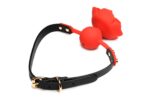 Силіконовий кляп з трояндою Master Series: Blossom Silicone Rose Gag – Red - Зображення 6
