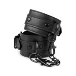 Наручники Bedroom Fantasies: Faux Leather Handcuffs One Size, чорні - Зображення 2