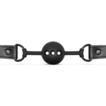 Повітропроникний кляп Bedroom Fantasies: Breathable Silicone Ball Gag, чорний - Зображення 3