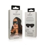Маска Bedroom Fantasies: Faux Leather Blindfold, чорна - Зображення 5