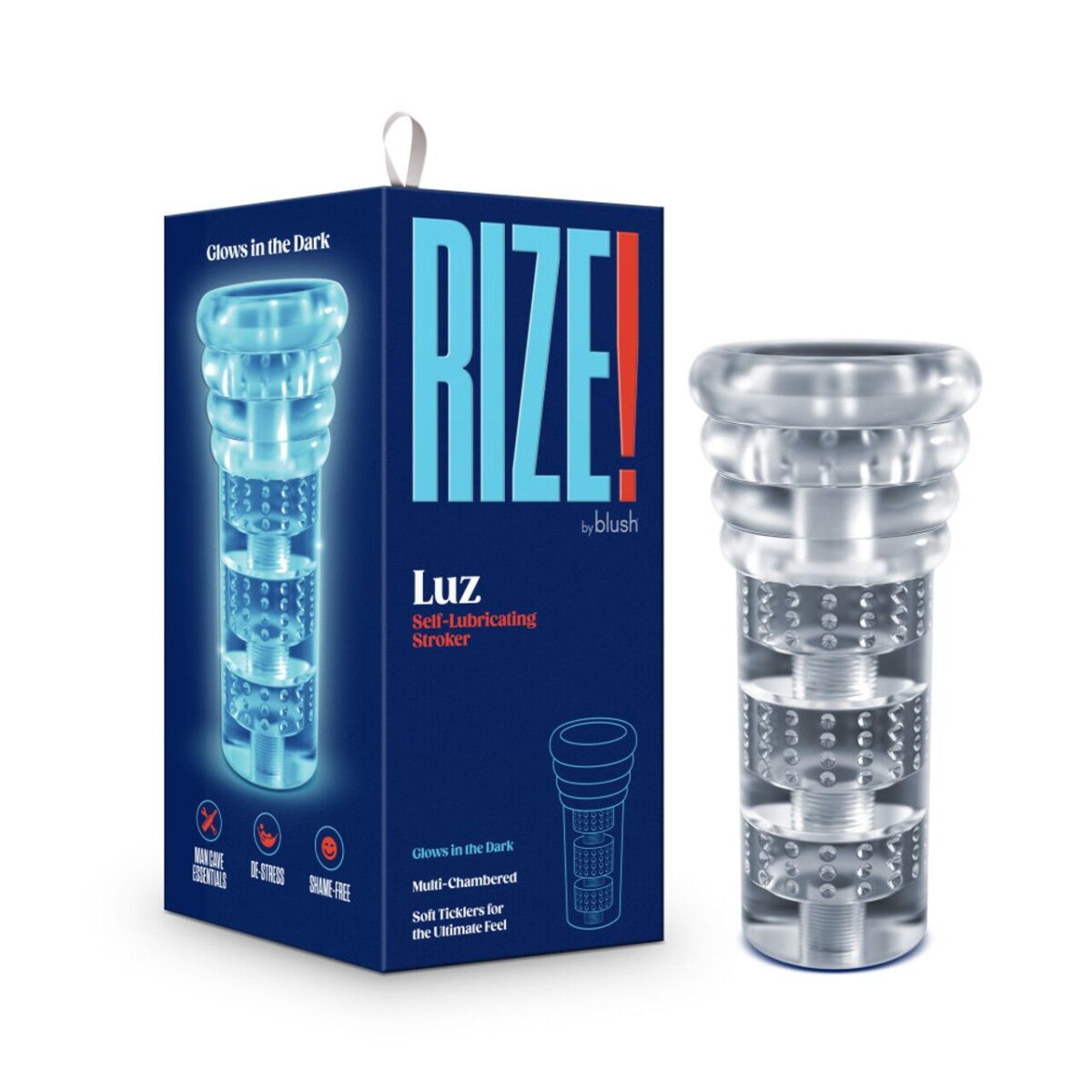 Мастурбатор Rize by Blush - Luz Glow in the Dark Masturbator - Clear - Зображення 1