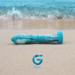 Скляний дилдо Gildo Ocean Wave, з силіконовою основою - Зображення 7