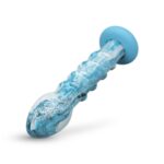 Скляний дилдо Gildo Ocean Wave, з силіконовою основою - Зображення 3