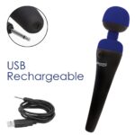 Вібромасажер PalmPower Recharge Blue, перезаряджуваний, гнучка головка, тревел-замок - Зображення 5