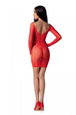 Напівпрозора мінісукня Passion BS101 One Size, red, рукави-мітенки - Зображення 2