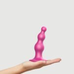 Насадка для страпона Strap-On-Me Dildo Plug Beads Framboise Metallic S - Зображення 2