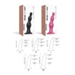 Насадка для страпона Strap-On-Me Dildo Plug Beads Black XXL - Зображення 4