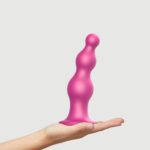 Насадка для страпона Strap-On-Me Dildo Plug Beads Framboise Metallic XXL - Зображення 2