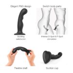 Насадка для страпона Strap-On-Me Dildo Plug P&G Black L - Зображення 3