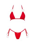 Комплект білизни з помпонами Obsessive Bobble Girl, червоний - Зображення 3