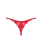 Трусики з доступом Obsessive Ingridia crotchless thong M/L, червоні - Зображення 4