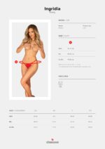 Трусики з доступом Obsessive Ingridia crotchless thong M/L, червоні - Зображення 5