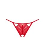 Трусики з доступом Obsessive Ingridia crotchless thong M/L, червоні - Зображення 3