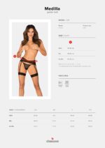 Пояс для панчіх Obsessive Medilla garter belt XL/2XL - Зображення 5