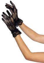 Короткі рукавички Leg Avenue Floral lace wristlength gloves Black - Зображення 2