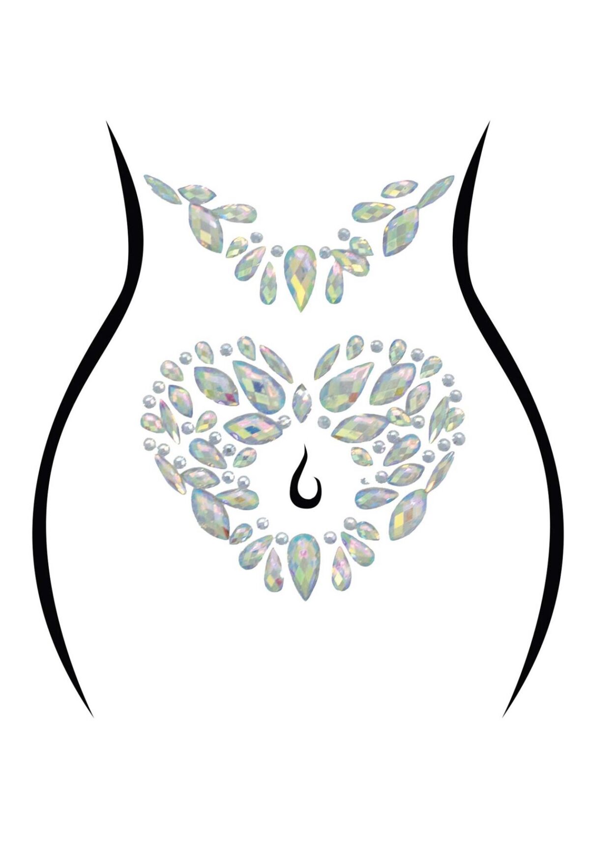 Стрази-прикраси для тіла Leg Avenue Novalie body jewels sticker, наліпки - Зображення 1