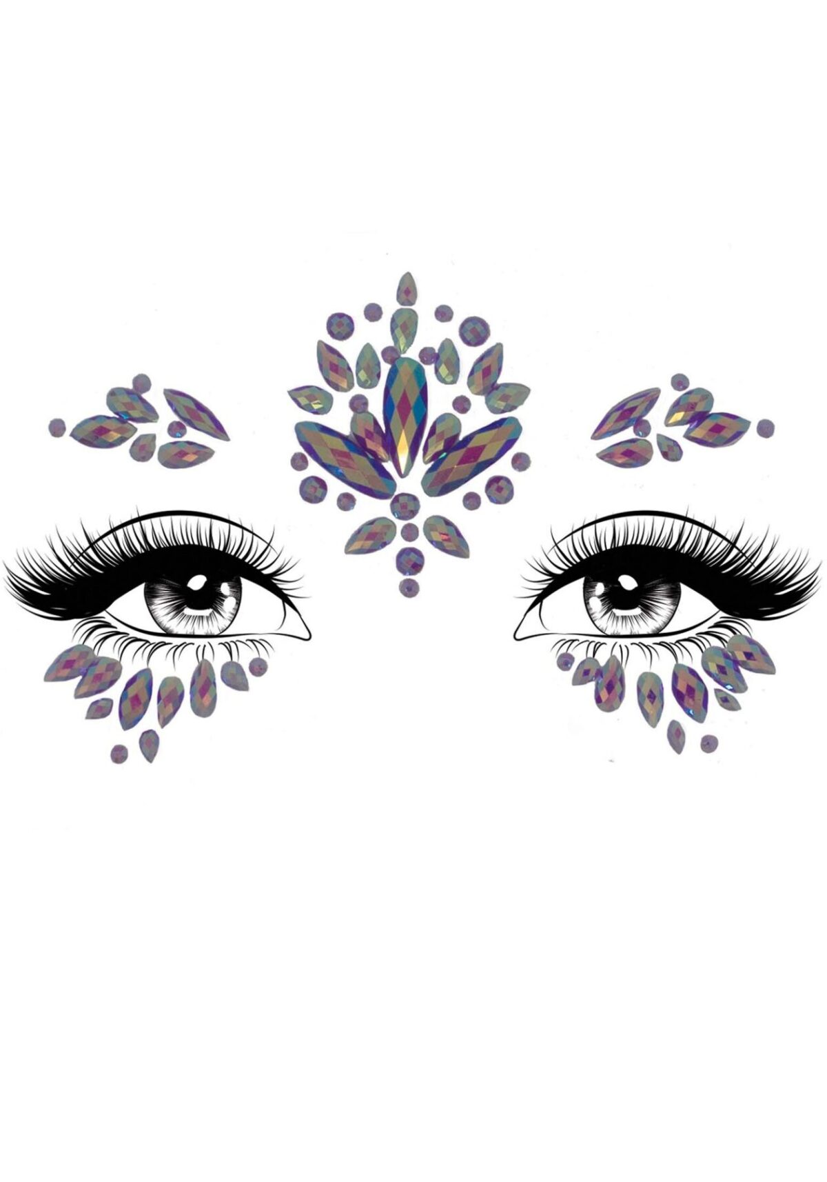 Стрази-прикраси для обличчя Leg Avenue Verity face jewels sticker, наліпки - Зображення 1