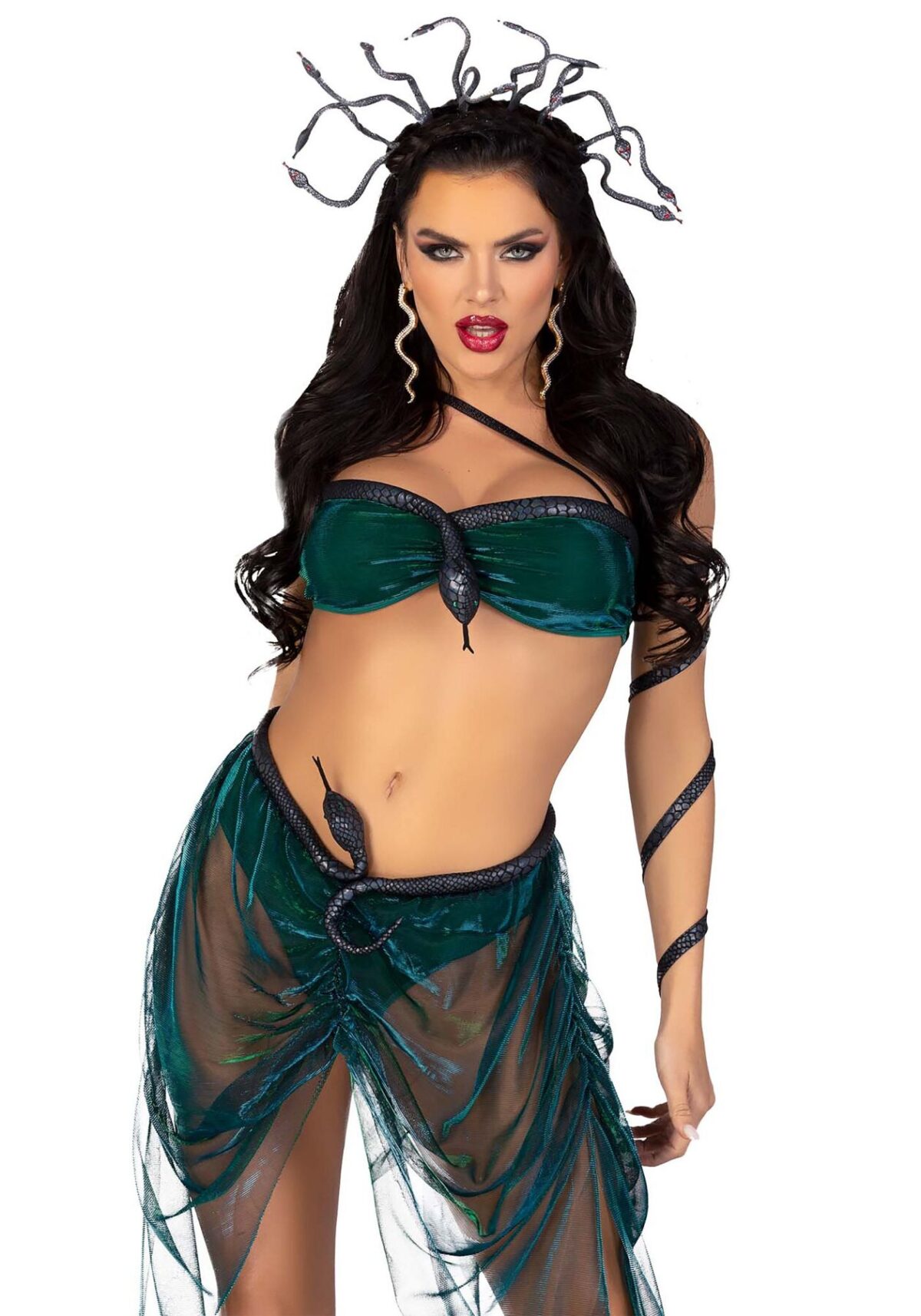 Еротичний костюм Медузи Горгони Leg Avenue Medusa Costume XS, топ, спідниця, нарукавники, прикраси - Зображення 1